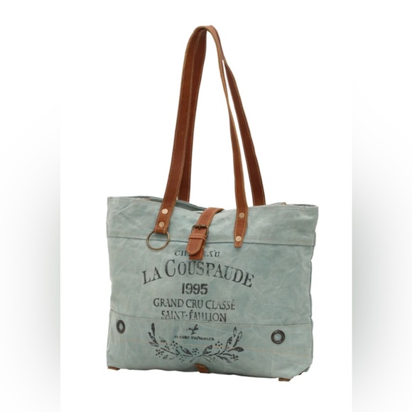 Handbags - MYRA UPCYCLED WESTErN STYLE CANVAS LARGE-TOTE. NWT